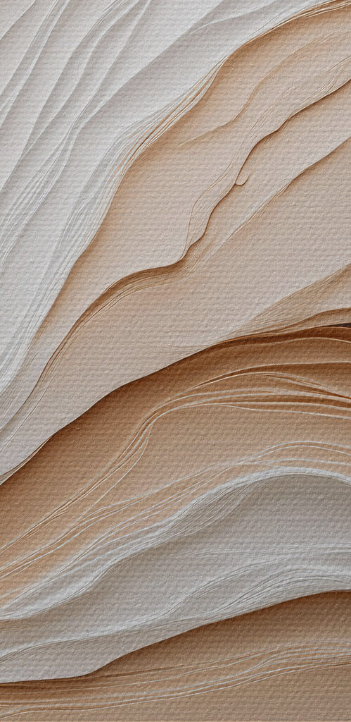 White and brown paper cut shapes