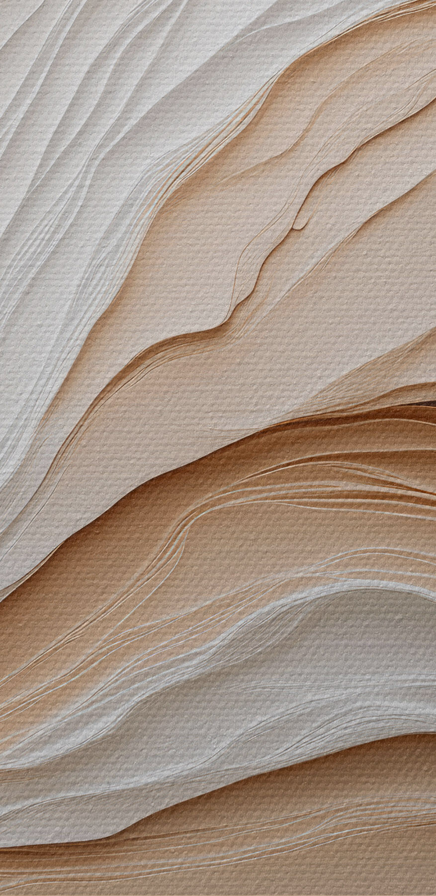 Formes découpées en papier blanc et brun