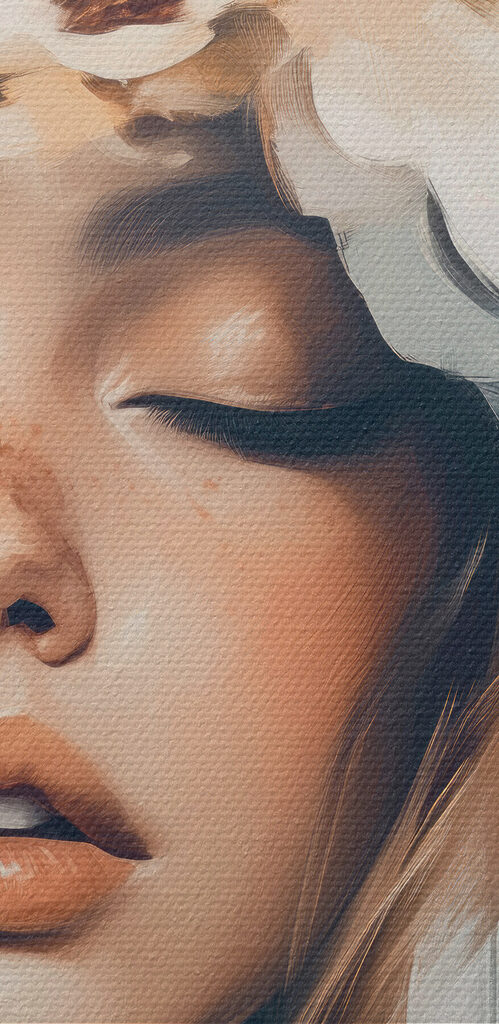 Woman with flowers in her hair