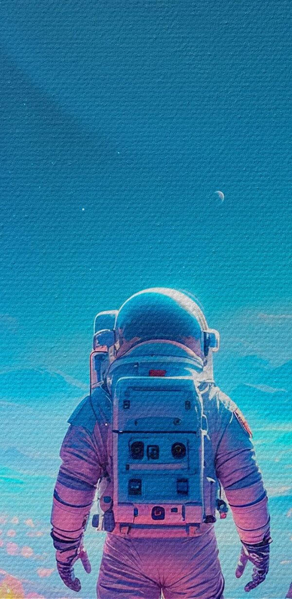 Astronaut walking on a desert Astronaut walking on a desert