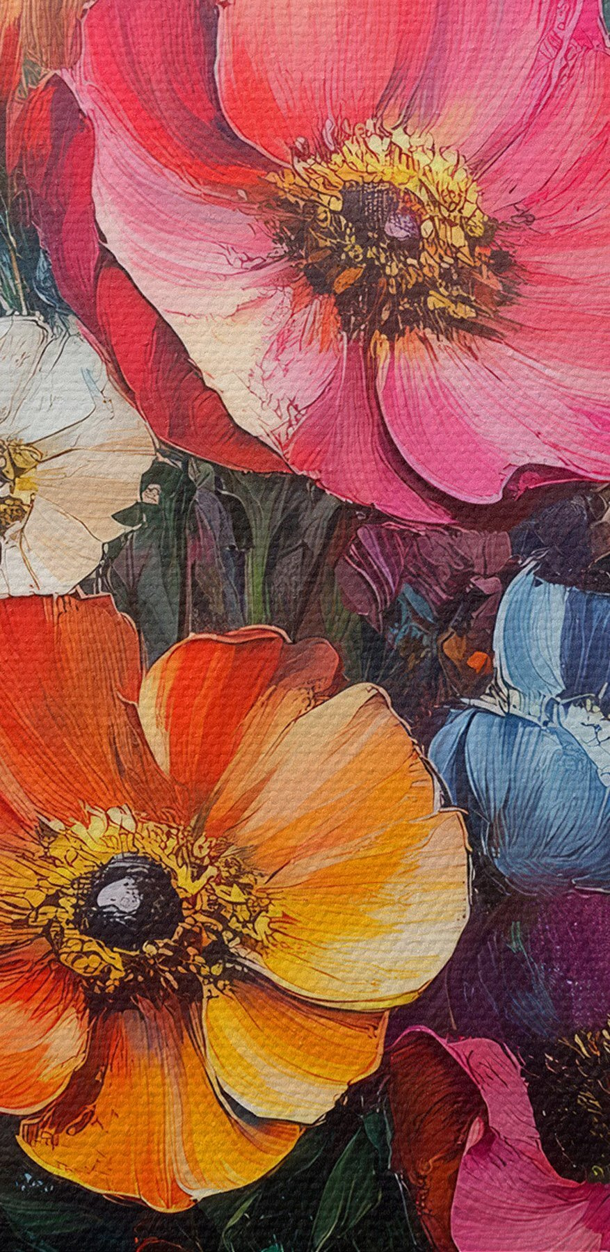 Peinture de fleurs dans un vase Peinture de fleurs dans un vase