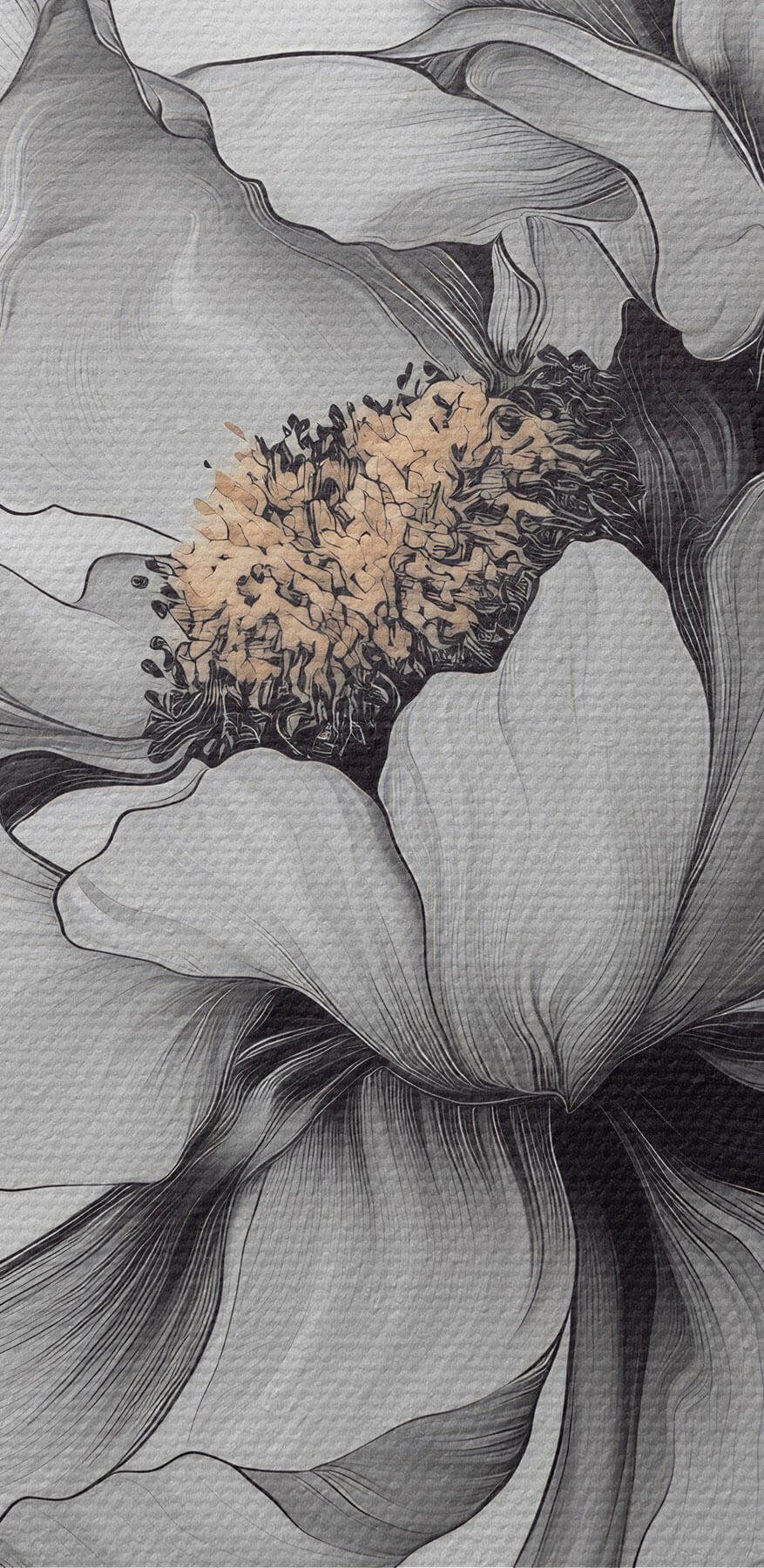 Design floral élégant dans des tons monochromes