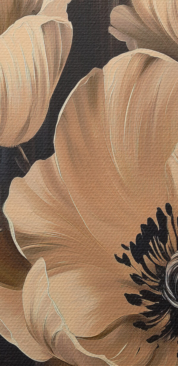 Peinture de fleurs sur fond noir Peinture de fleurs sur fond noir