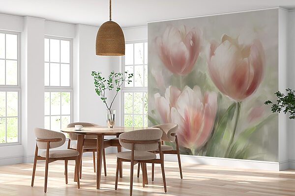 Peinture de fleurs roses Peinture de fleurs roses
