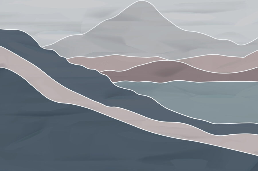 Papier peint Chaîne de montagnes avec lignes blanches – Image 3