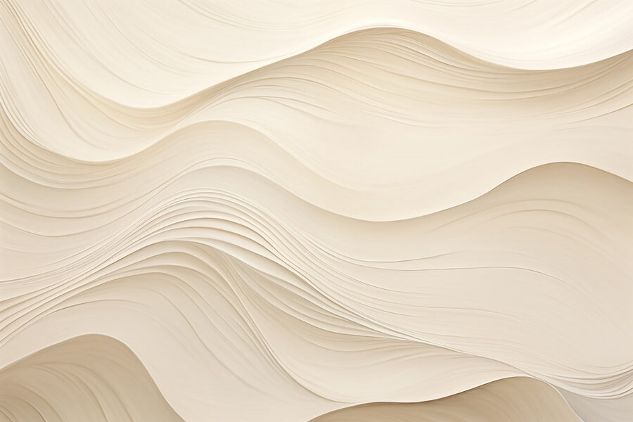 Lignes blanches ondulées sur une surface blanche