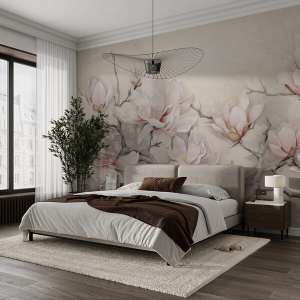 Peinture de fleurs sur une branche Peinture de fleurs sur une branche
