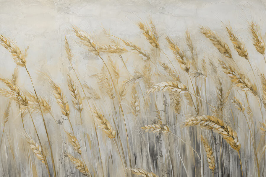 Peinture de blé dans un champ