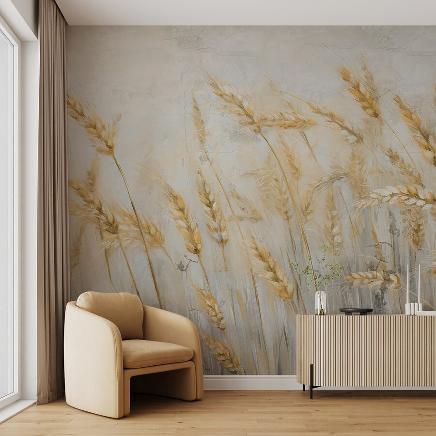 Peinture de blé dans un champ