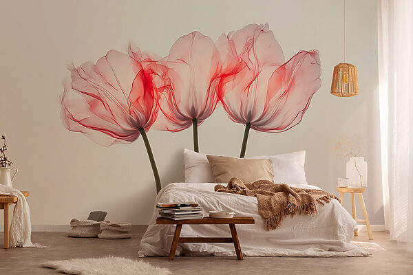 Groupe de fleurs roses Groupe de fleurs roses