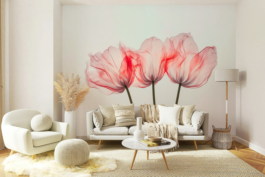 Groupe de fleurs roses Groupe de fleurs roses