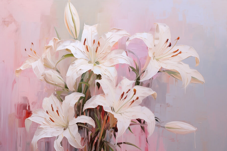 Peinture de fleurs blanches Peinture de fleurs blanches