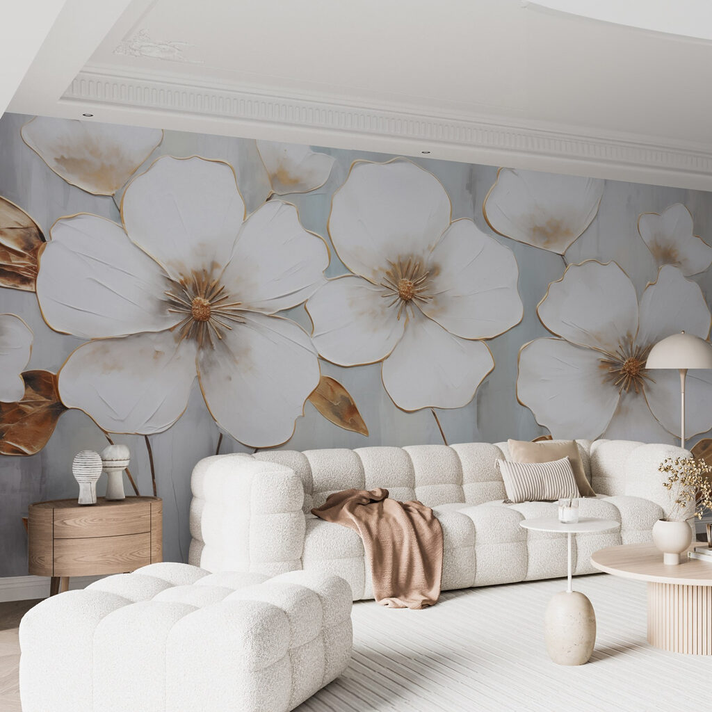 Delicate flowers with elegant accents Delicate flowers with elegant accents