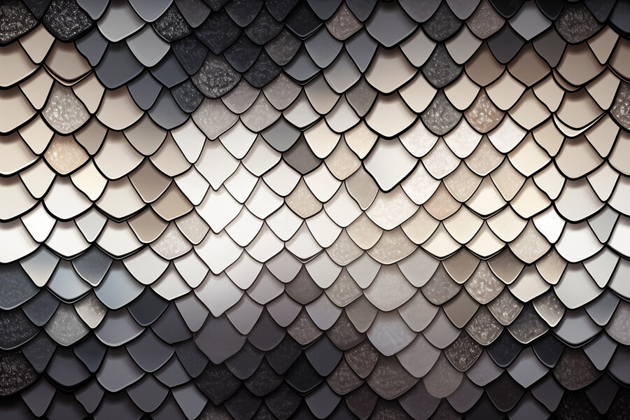 Échelles texturées dans une palette de couleurs discrètes