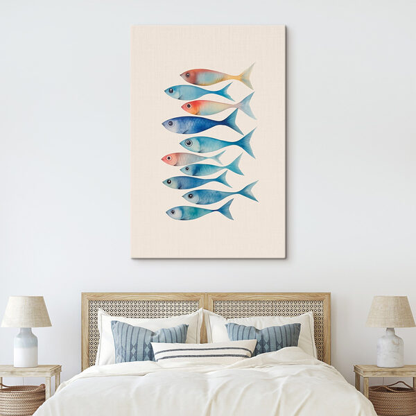 Groupe de poissons de couleurs différentes Groupe de poissons de couleurs différentes