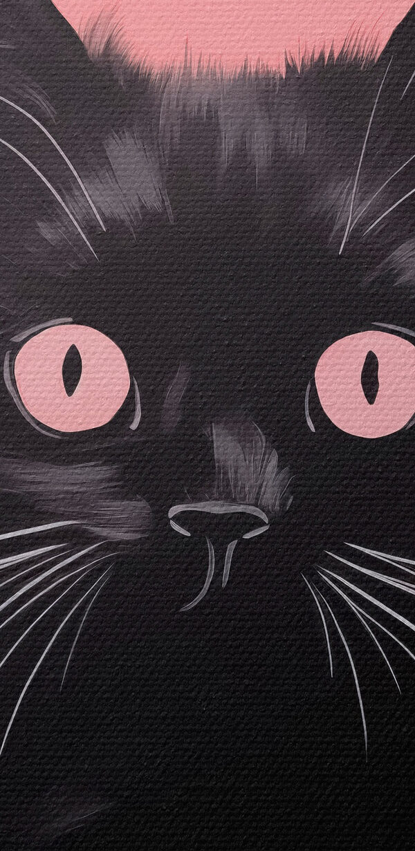 Chat noir aux yeux roses Chat noir aux yeux roses