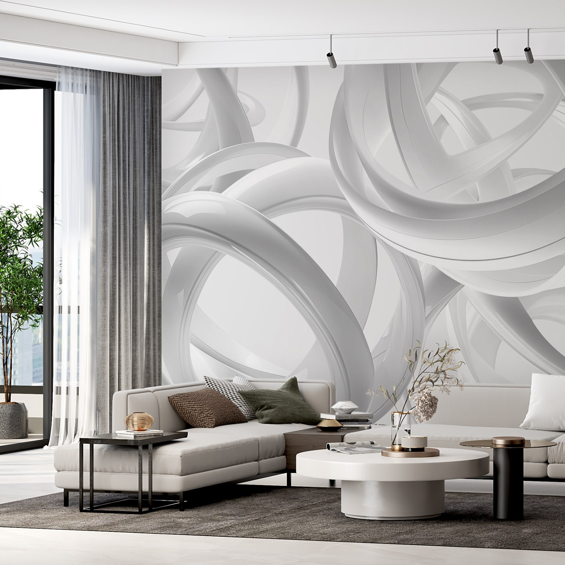 Group of white rings Group of white rings