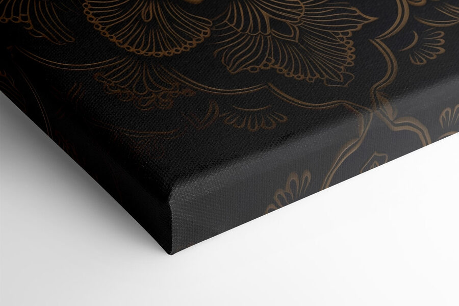 Tableaux Motif floral complexe sur fond sombre – Image 5