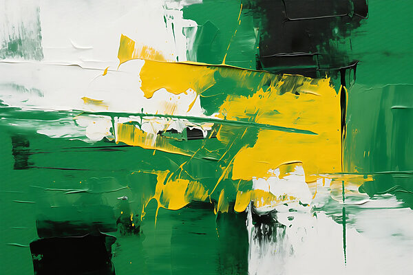 Peinture verte et jaune Peinture verte et jaune