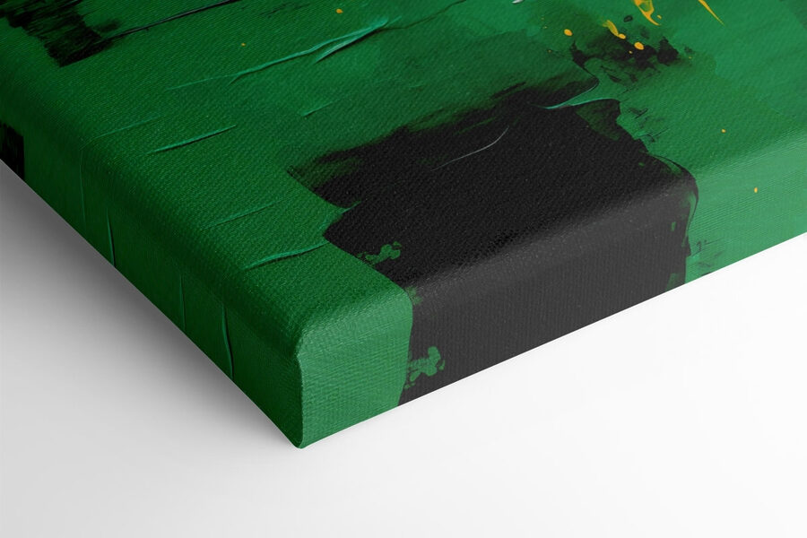 Peinture verte et jaune