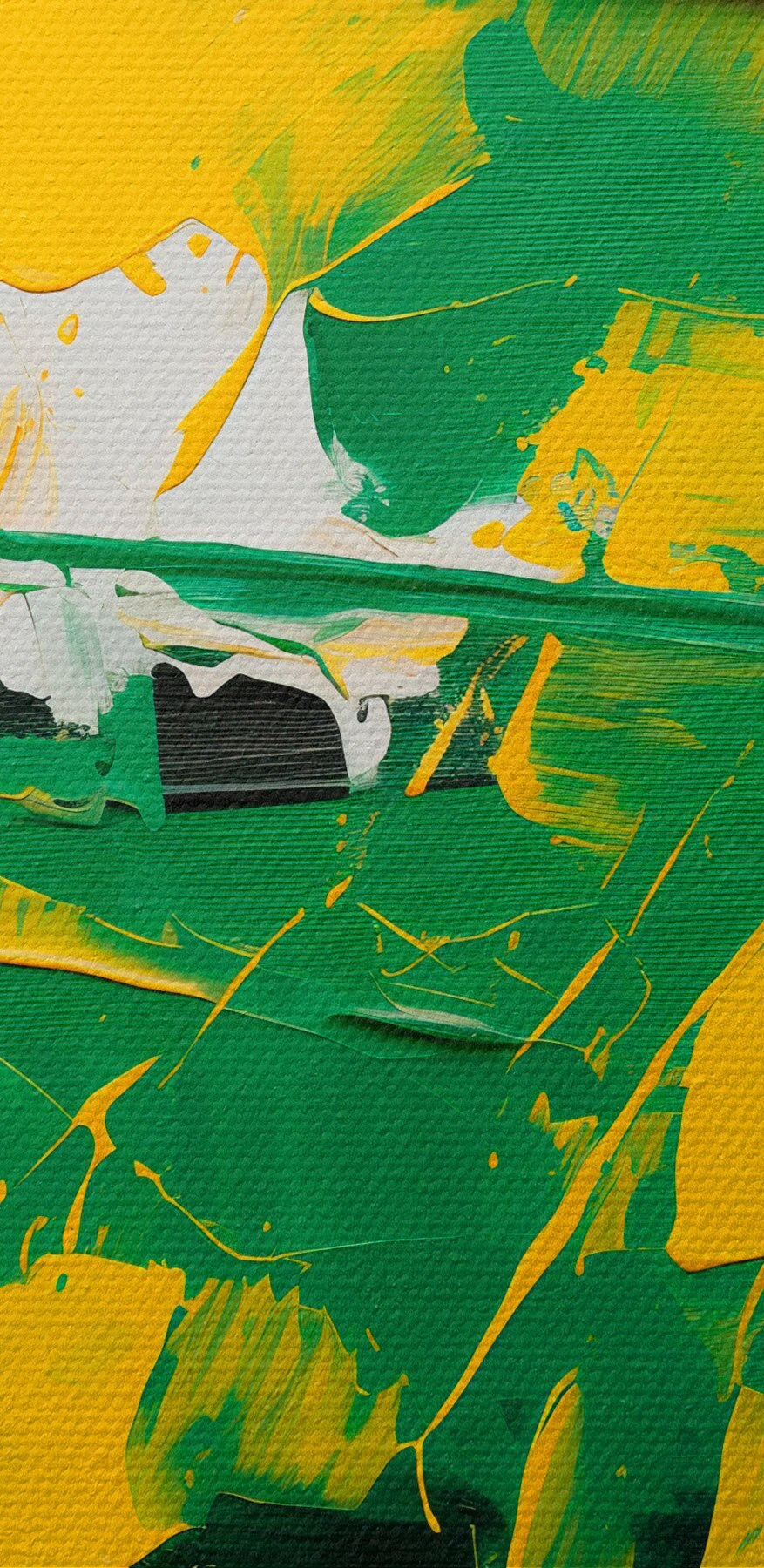 Peinture verte et jaune