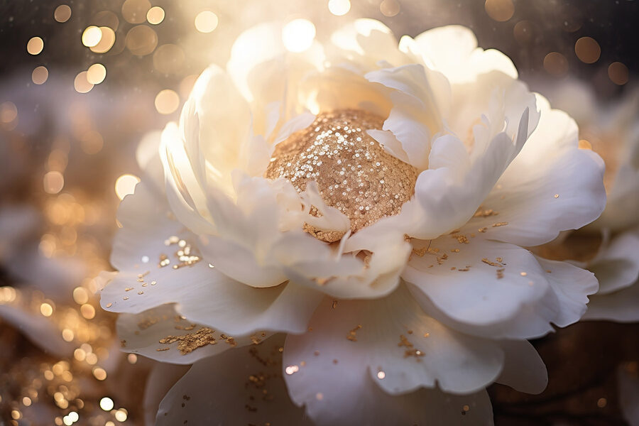 Fleur élégante sous un éclairage doux