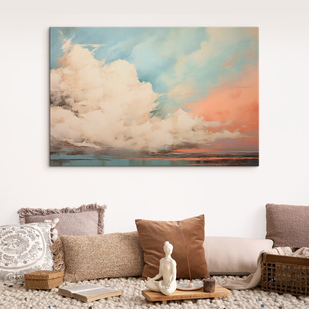 Painting of clouds in the sky