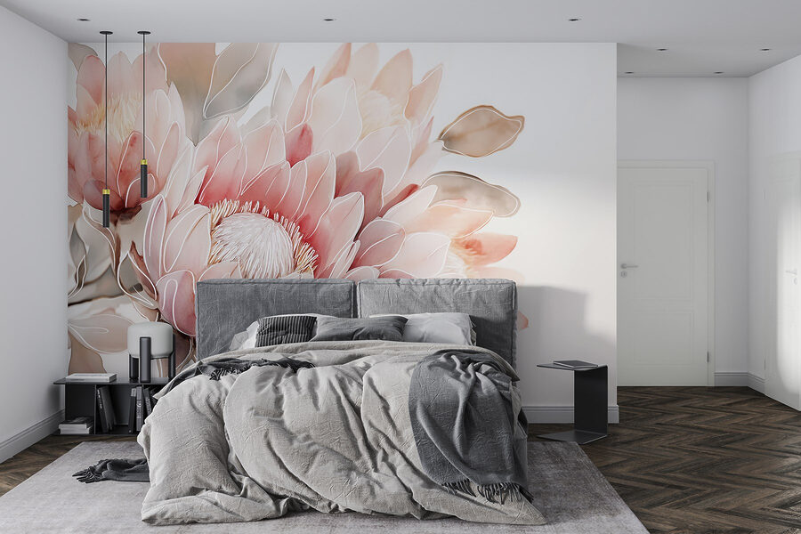 Fleurs délicates dans des tons pastels