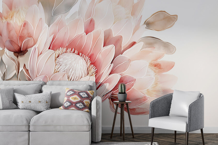 Fleurs délicates dans des tons pastels