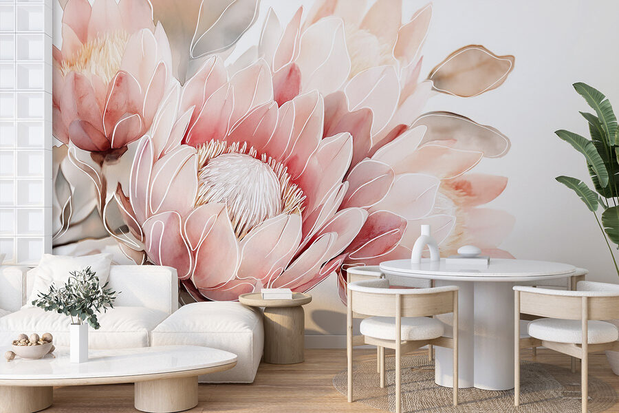 Fleurs délicates dans des tons pastels