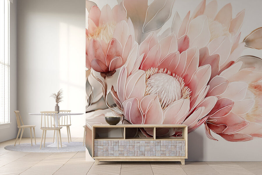 Fleurs délicates dans des tons pastels