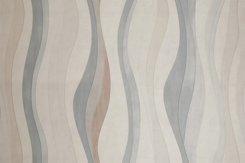 Papier peint blanc et gris avec des lignes ondulées Papier peint blanc et gris avec des lignes ondulées