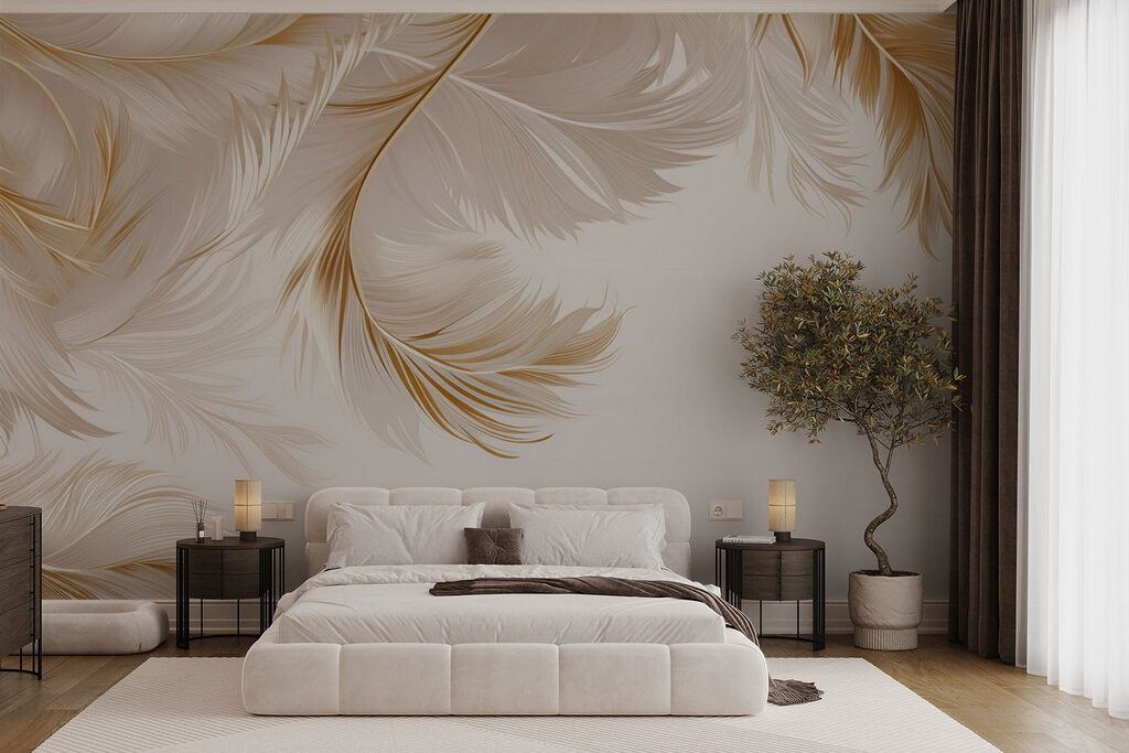 Elegant feathers in soft hues Elegant feathers in soft hues