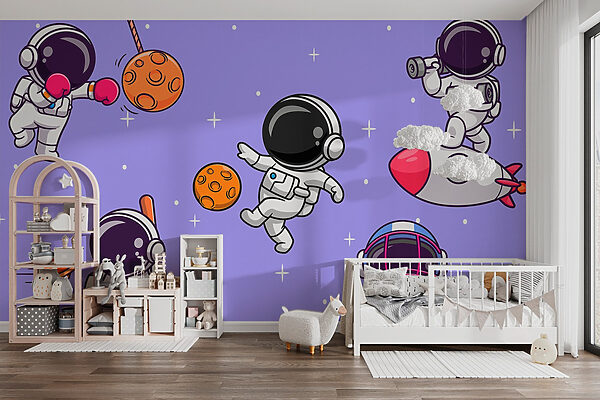 Caricature d'astronautes dans l'espace Caricature d'astronautes dans l'espace