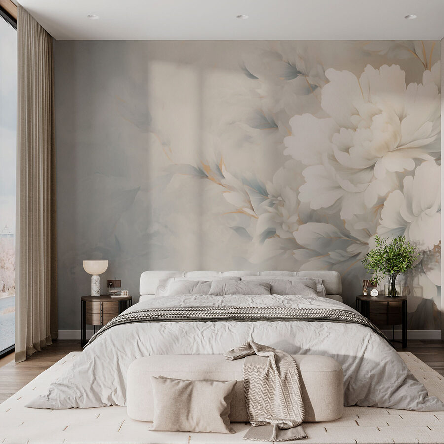 Des fleurs délicates sur une toile de fond douce