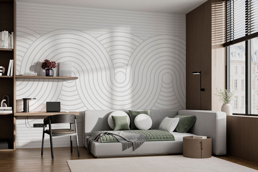 Motif blanc et gris