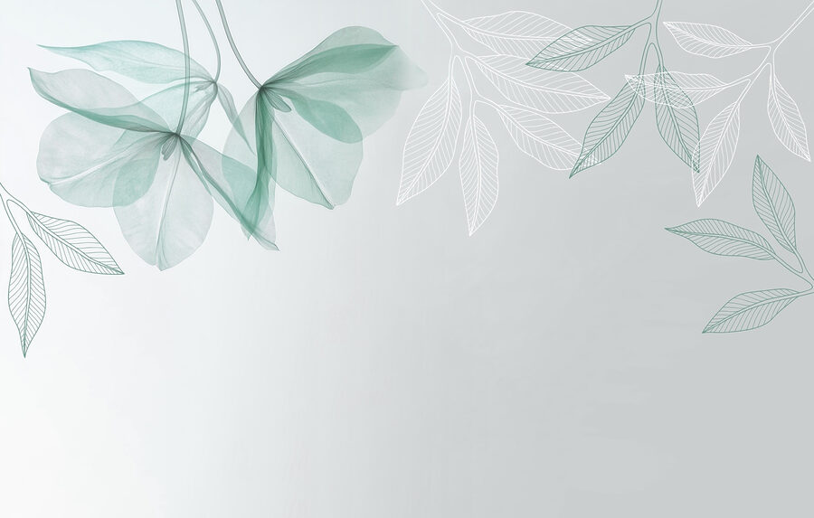 Papier peint Feuilles délicates dans des tons apaisants – Image 5