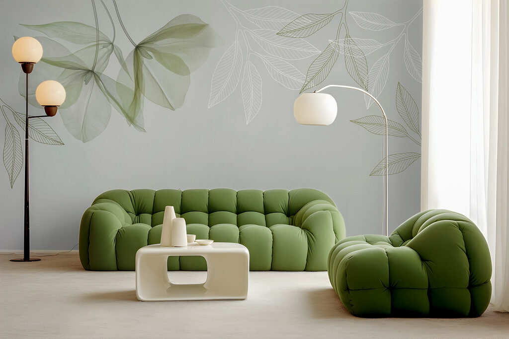 Gentle leaves in soft hues Gentle leaves in soft hues