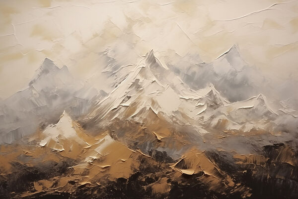 Peinture d'une chaîne de montagnes Peinture d'une chaîne de montagnes
