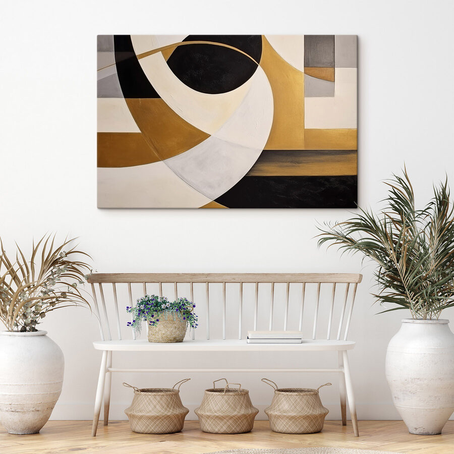 Formes dynamiques en harmonie monochrome