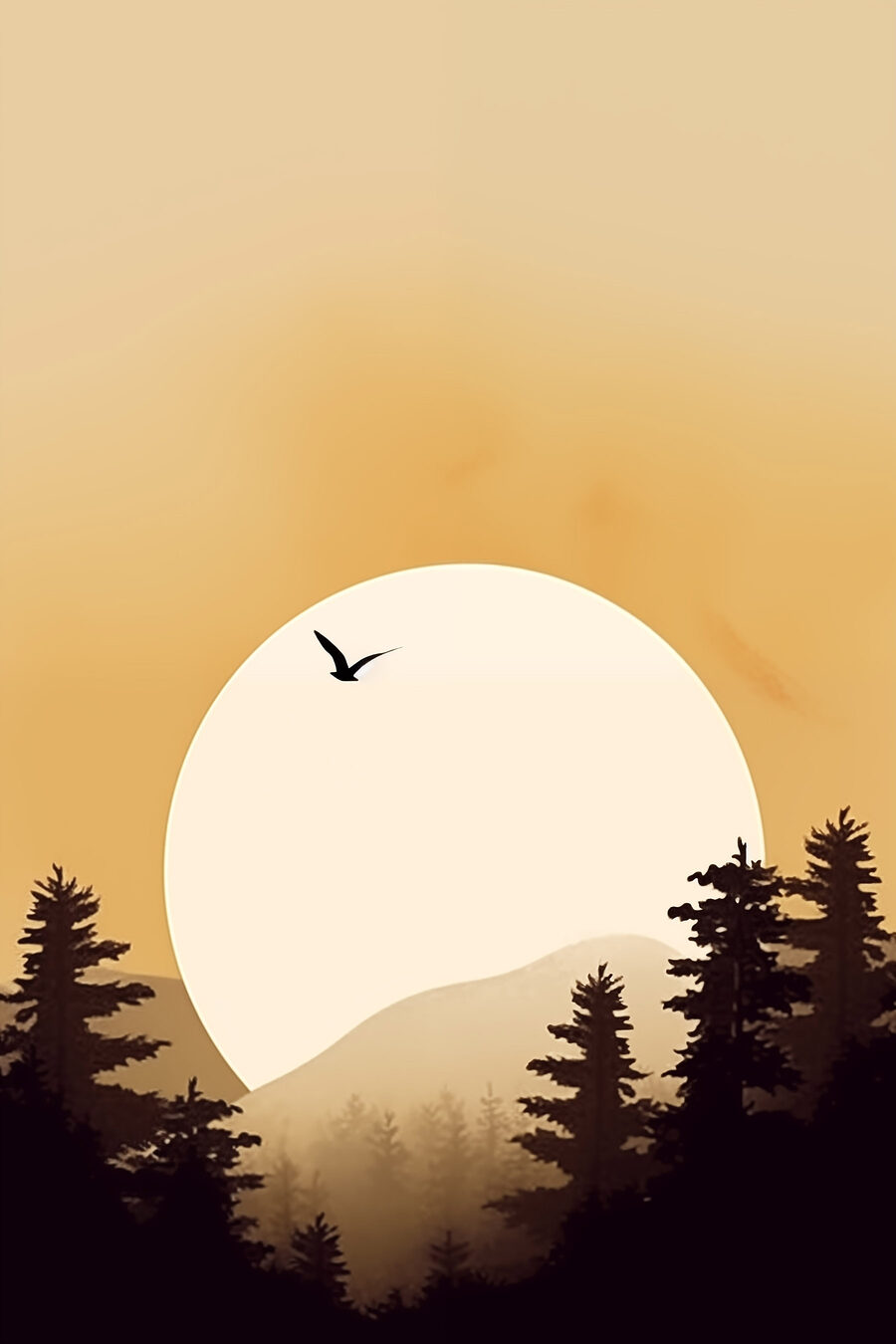 Oiseau volant dans le ciel