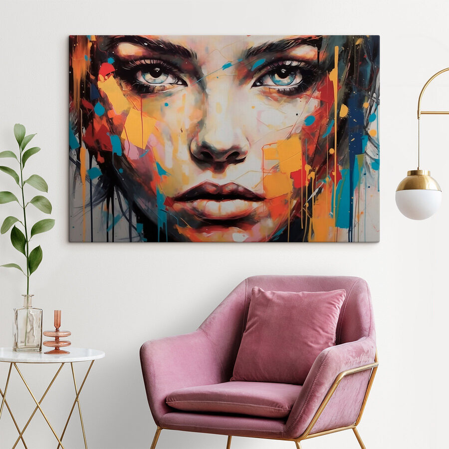 Peinture d'un visage de femme