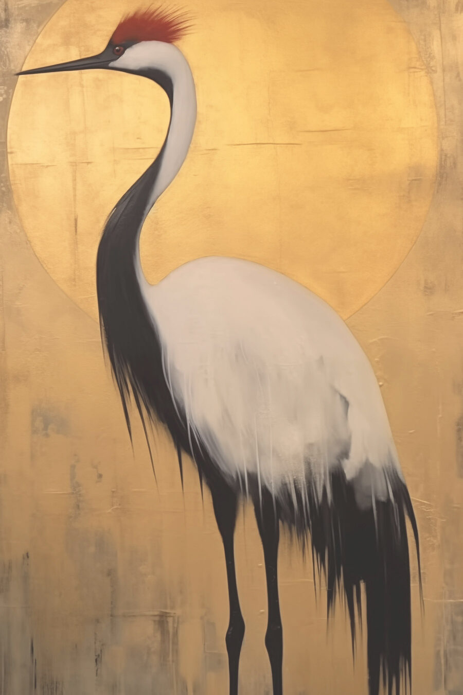 Peinture d'une grue Peinture d'une grue