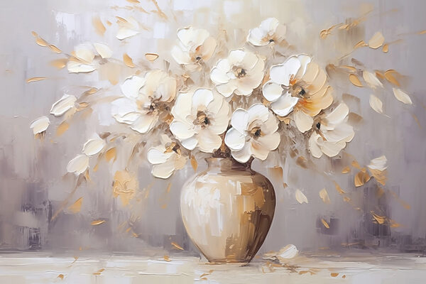 Peinture de fleurs dans un vase Peinture de fleurs dans un vase