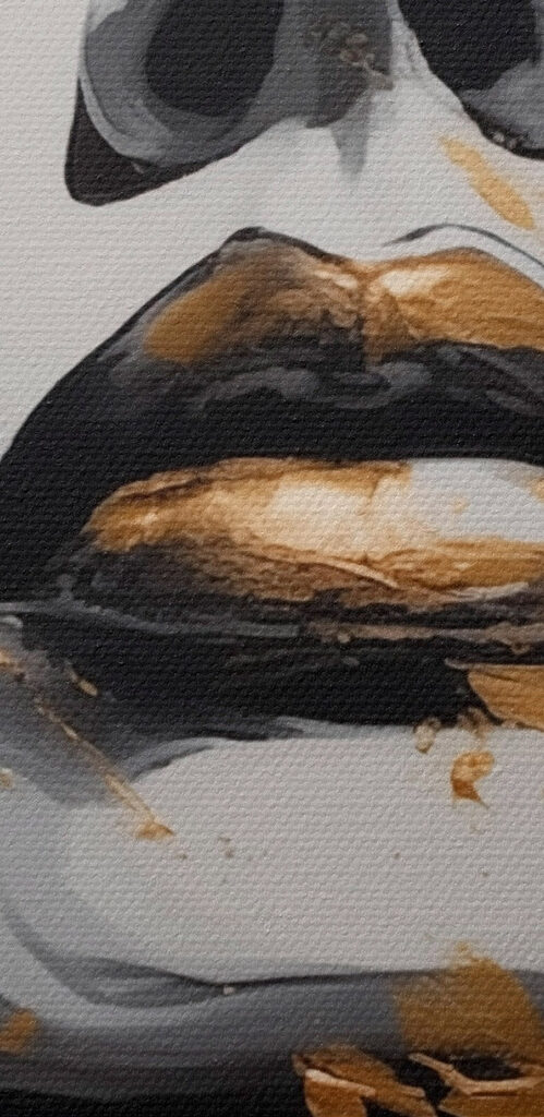 Serene beauty in a painted moment