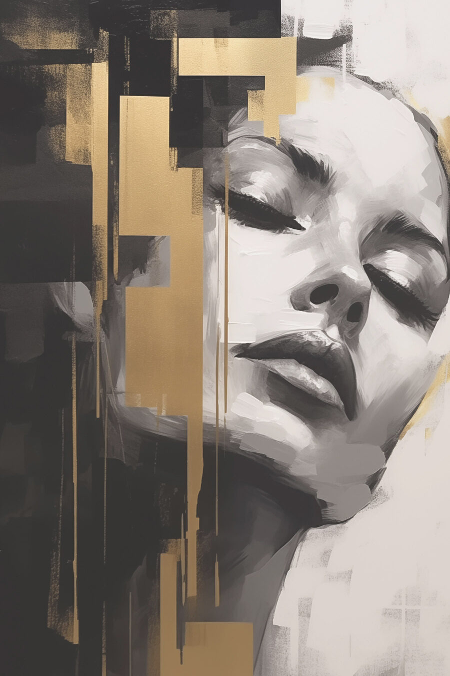Peinture d'un visage de femme