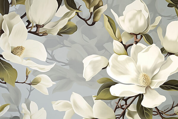 Magnifiques magnolias aux teintes douces. Magnifiques magnolias aux teintes douces.
