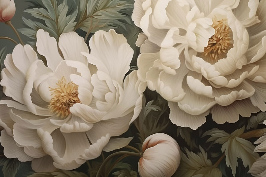 Des fleurs élégantes dans des tons doux.
