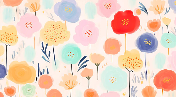 Fleurs colorées sur fond blanc Fleurs colorées sur fond blanc
