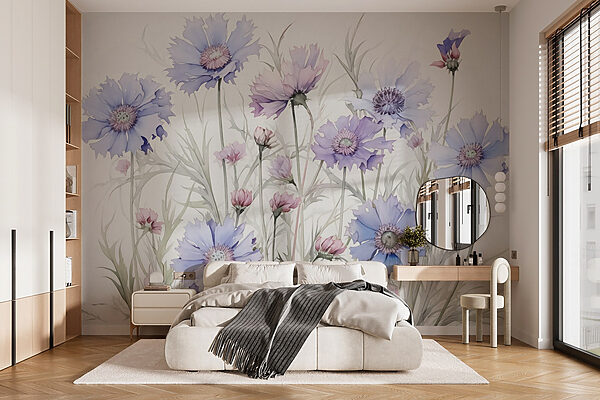 Peinture de fleurs sur fond blanc Peinture de fleurs sur fond blanc